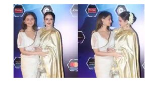 Alia Bhatt wins Best Actress as Gangubai at Dadasaheb Phalke International Film Festival, gets kiss from Rekha. Watch